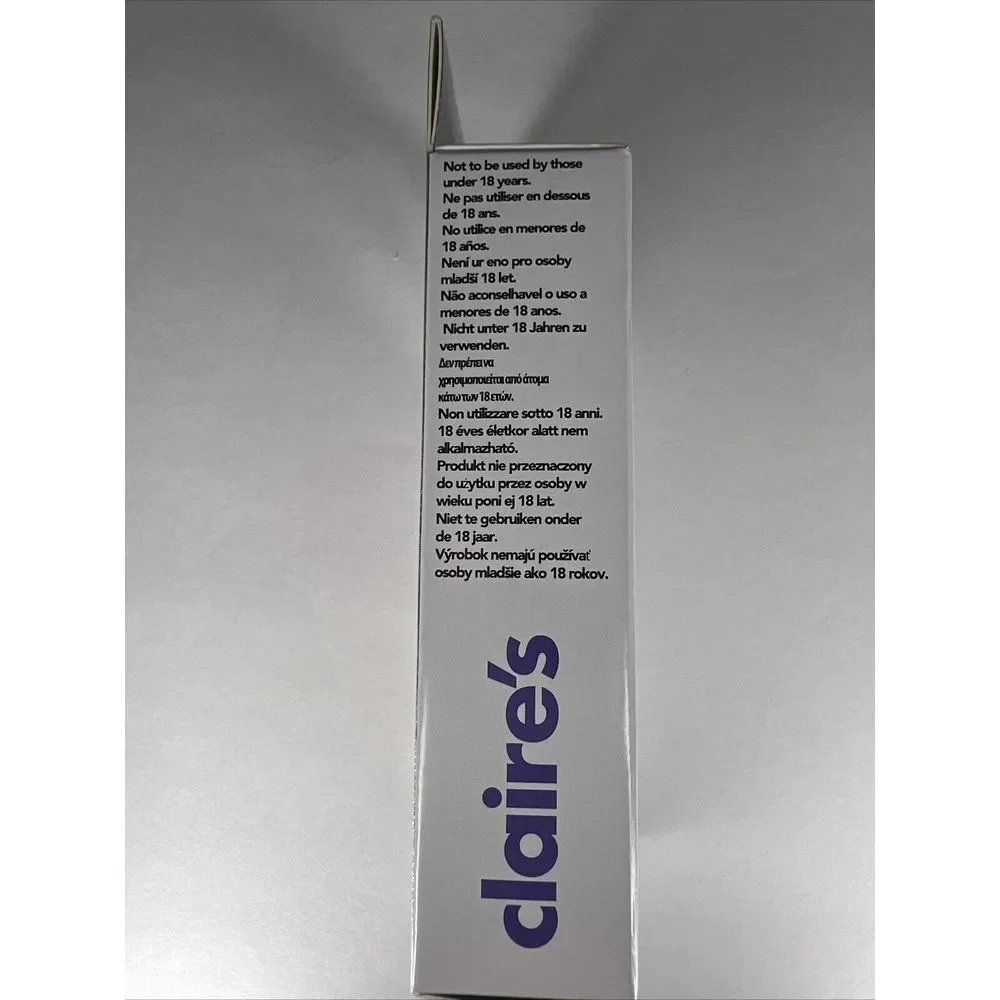 24pc Claire's Fake False Press On Glue On‎ Black Buff Color Marble Brown Nails